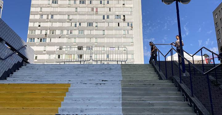 les escaliers de la Dalle Thorez