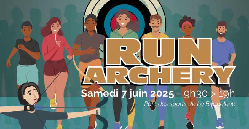Illustration pour Un Rum Archery, course et tir à l'arc