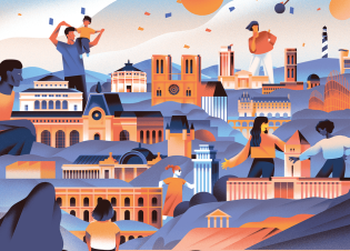 Illustration des grands momunents français pour les JEP 2025