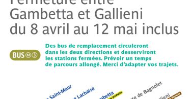 Fermeture ligne 3 entre Gallieni et Gambetta