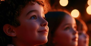 Des enfants au regard émerveillé
