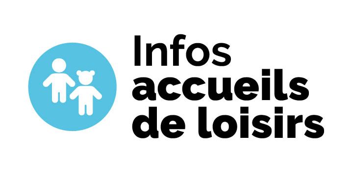 Picto bleu avec enfants pour l'info accueil de loisirs