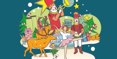 Illustration de Noël sur le thème Casse-Noisette