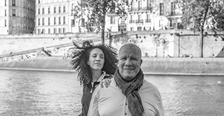 M’hamed Kaki et son actrice au bord de la Seine