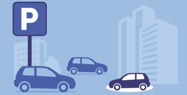 Illustration une voiture est garée à côté d'un panneau stationnement autorisé zone blanche