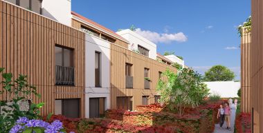 Vue du projet immobilier coté jardin
