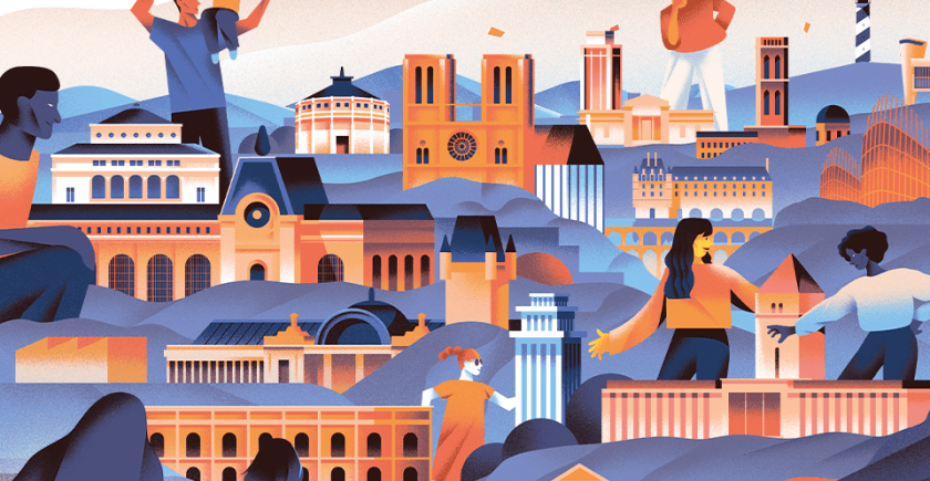 Illustration des grands momunents français pour les JEP 2025