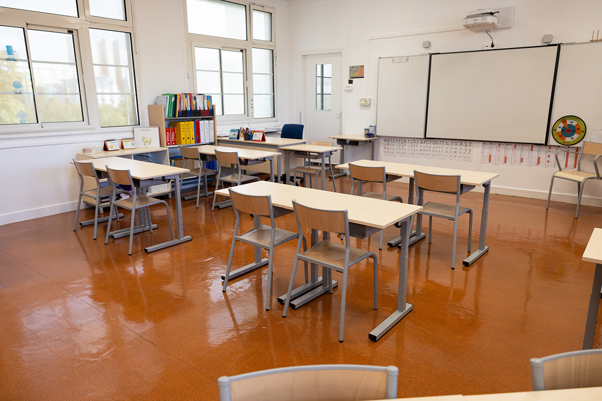 Vue d'une salle de classe